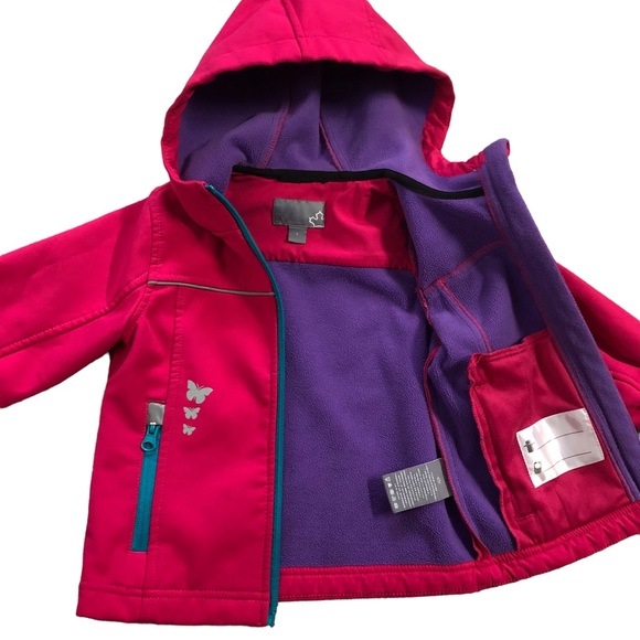 Sears jacket girls with reflective tape/butterflies - Picture 3 of 7